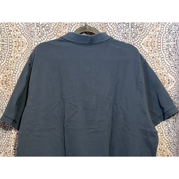 Eddie Bauer Mens 2X Blue Short Sleeve Polo Shirt Classic Fit Button Collar Comfo - Picture 4 of 8